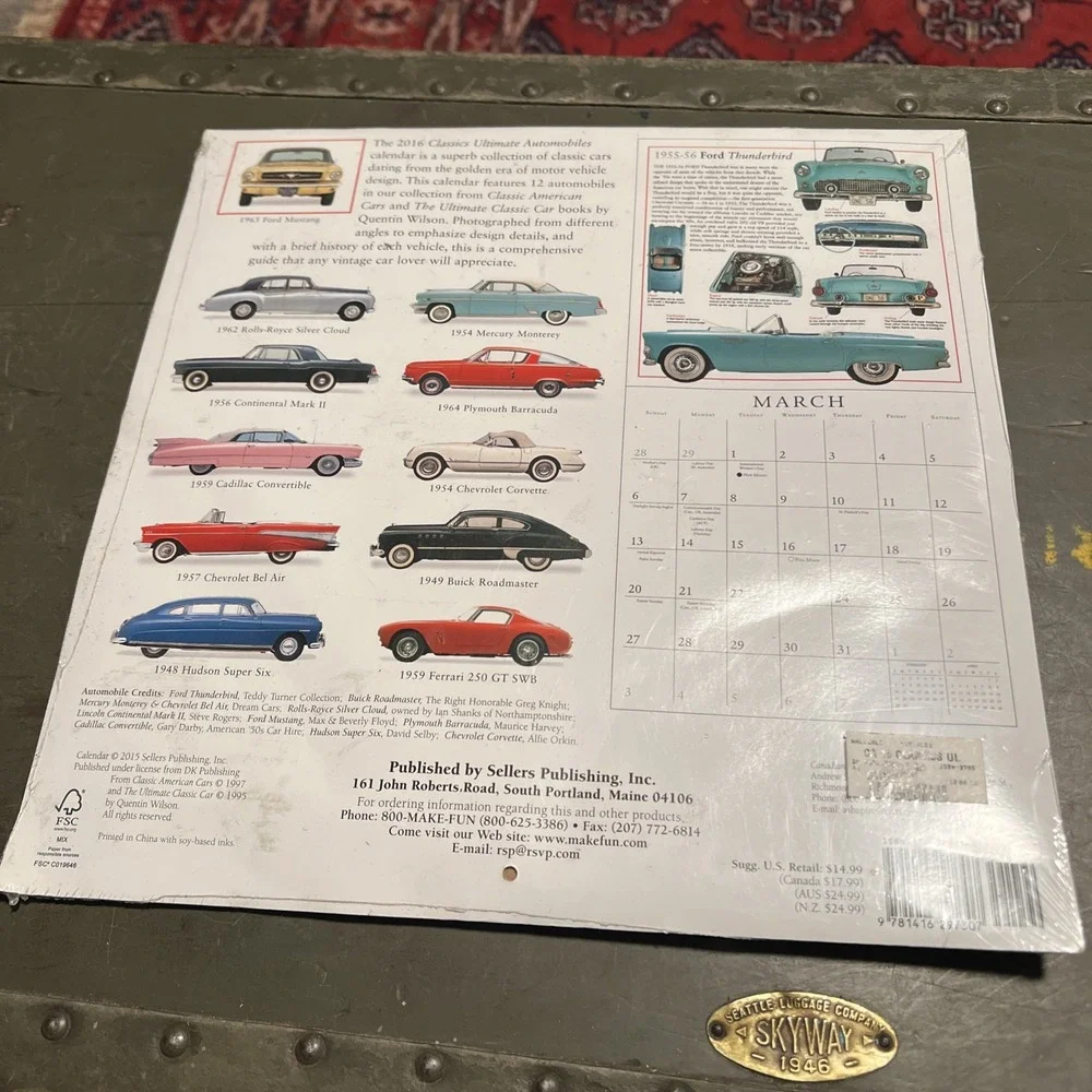 Classics Ultimate Automobile 16 Month Calendar 2016 New Sealed 9781416297307